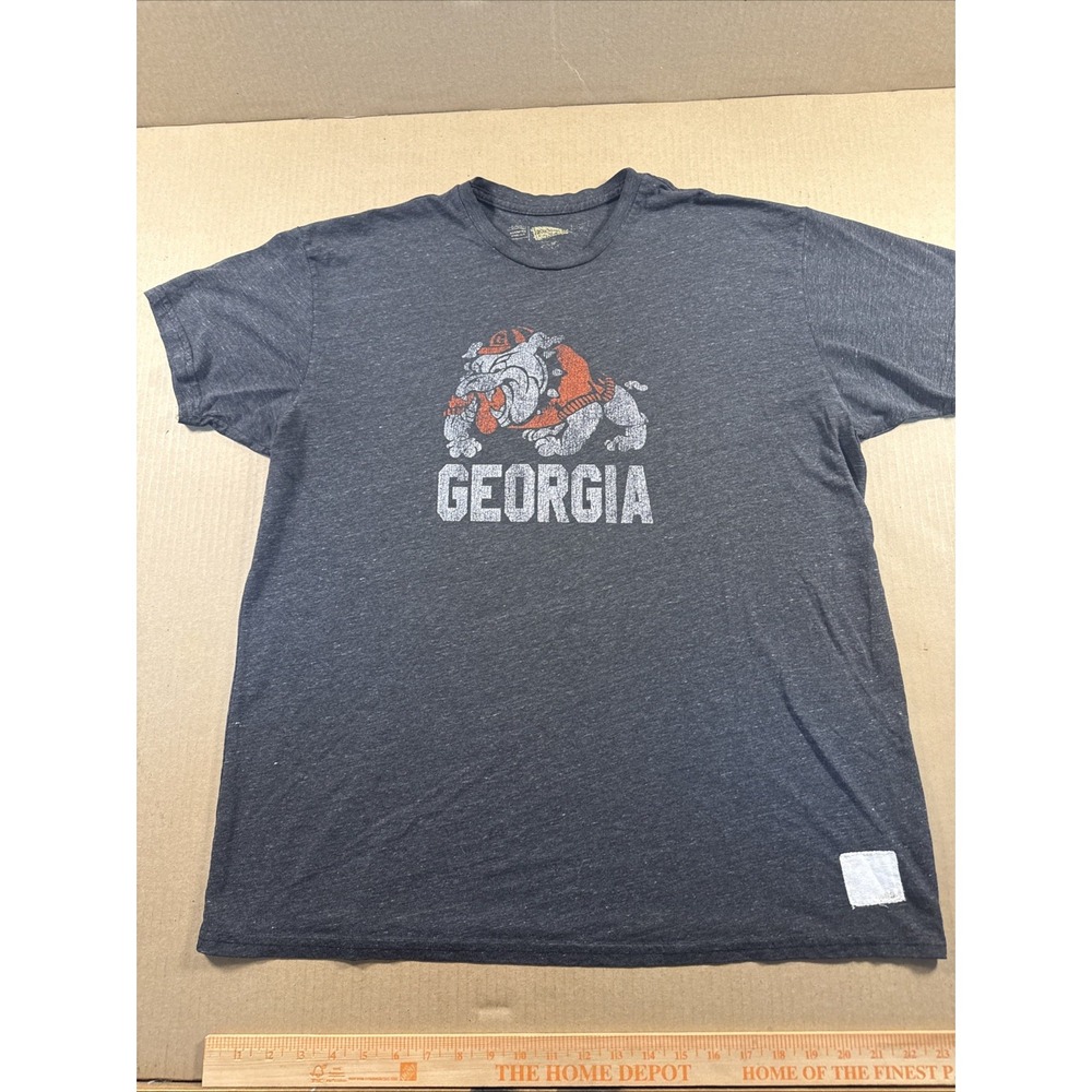 Georgia UGA Bulldogs Shirt Logo Distant Replays XL Vintage Distressed Style - Picture 2 of 7